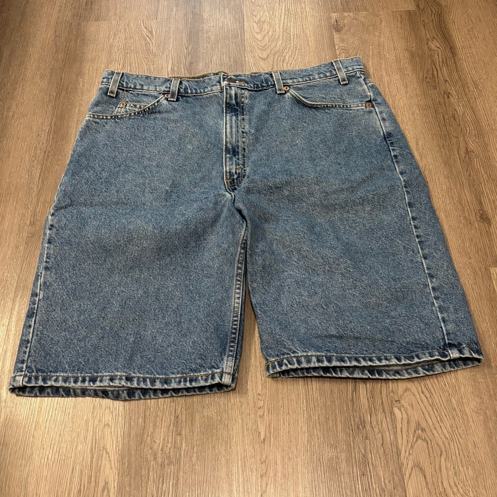 Vtg 1998 Levi’s 550 Orange Tab Denim Jean Shorts Jorts‎ Men’s 40 Y2K